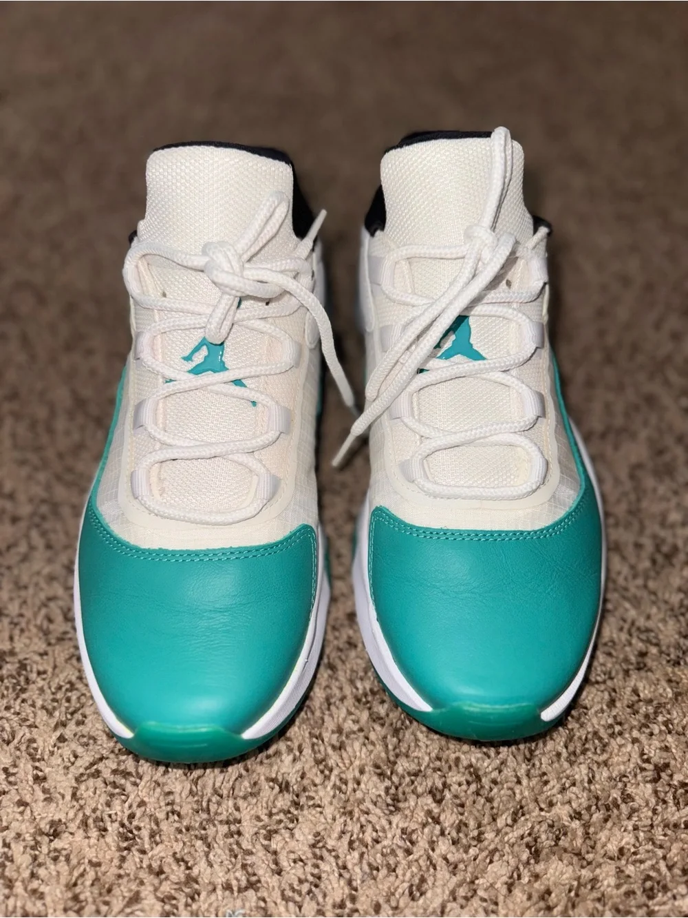 Jordan Teal and White Low-Top Men’s Sneakers